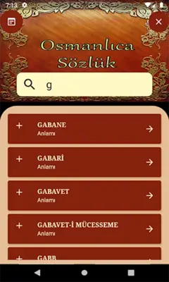 Osmanlıca Türkçe Sözlük Lügat android App screenshot 4